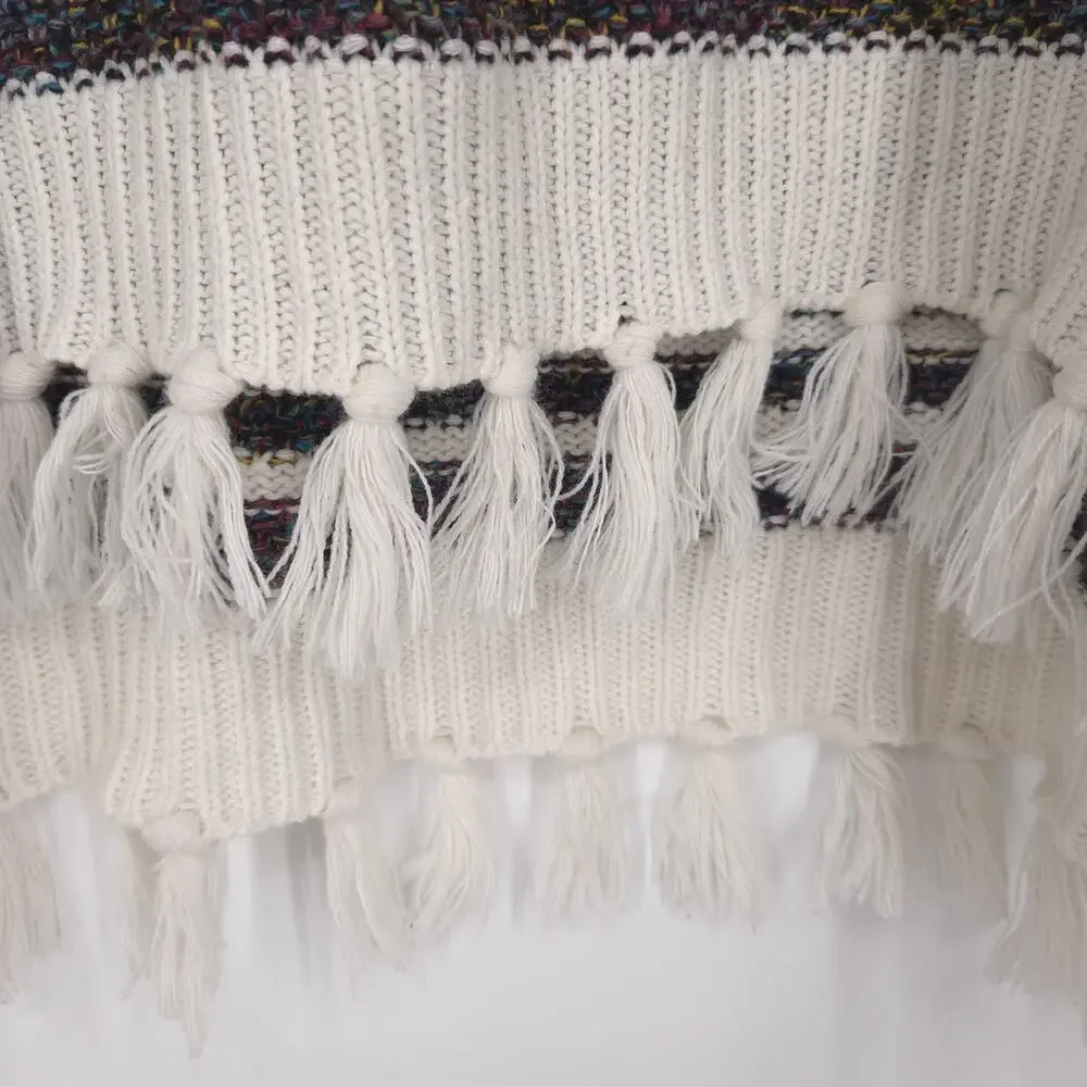 Cozy Co. by Cozy Casual Striped Fringed Long Sleeve Plus Size Sweater Size 3X